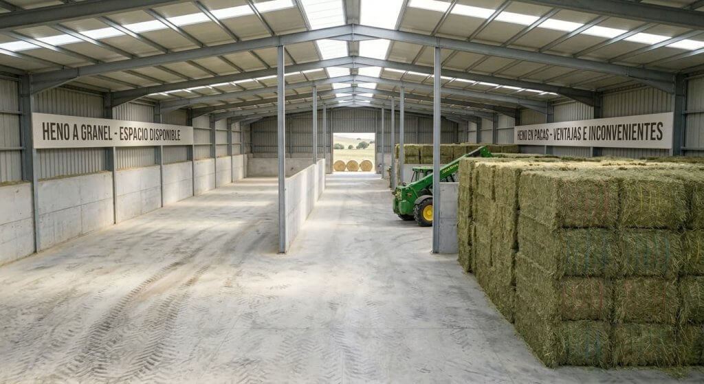 Familia ganadera malagueña atendiendo a su rebaño de cabras malagueñas en una explotación moderna.